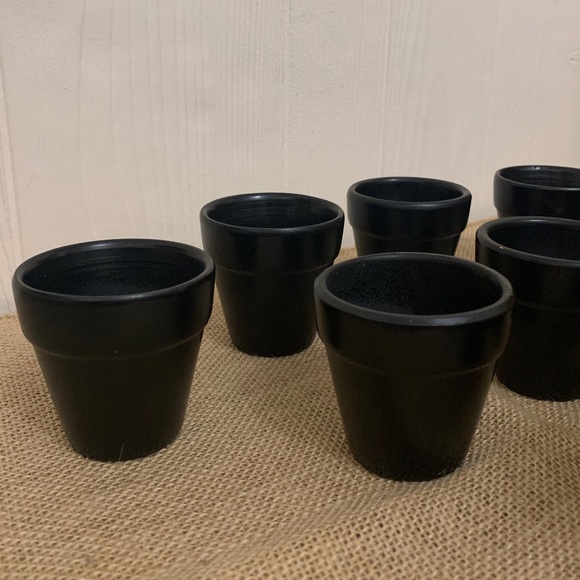 10 Black "Flower Pot" Party Favors - Picture 9 of 12
